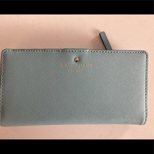 EUC Kate Spade light blue wallet